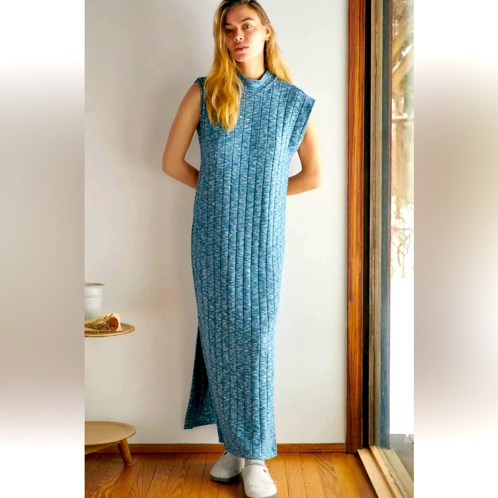 Anthroplogie Saturday Sunday Elizabeth Ribbed Knit Maxi Sweater Dress SZ XLP New